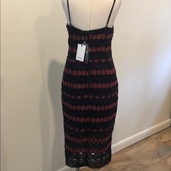 NWT Nordstrom Bardot Diamond lace dress midi - Picture 6 of 8